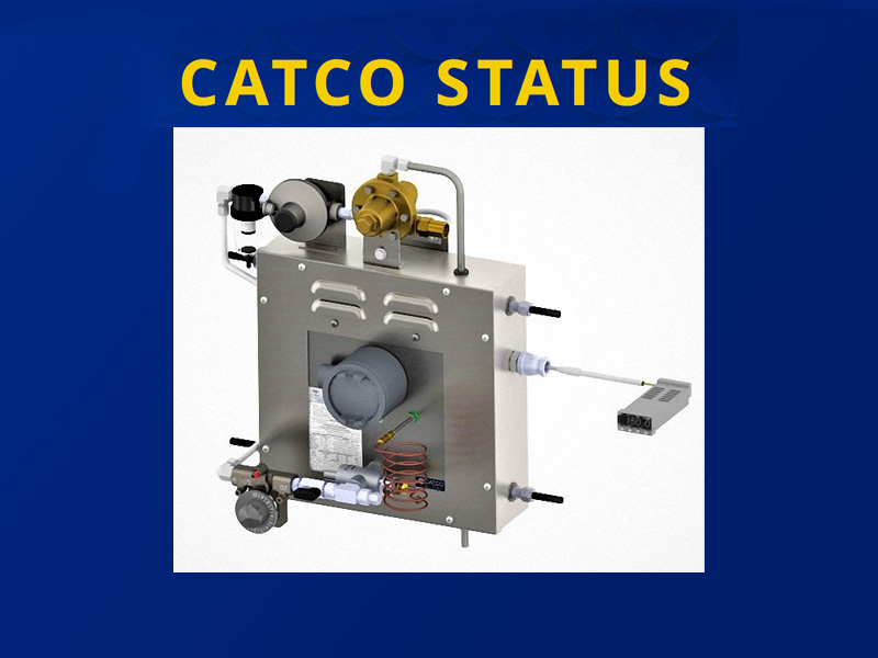 Catco Status installed in an enclosure so you can monitor your heaters from afar
